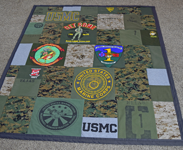 Military Memory Quilt - Military Uniform Quilt - Military Quilt from JellyBeanQuilts.com
