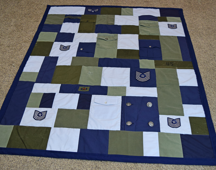 Military Memory Quilt - Military Uniform Quilt - Military Quilts from JellyBeanQuilts.com