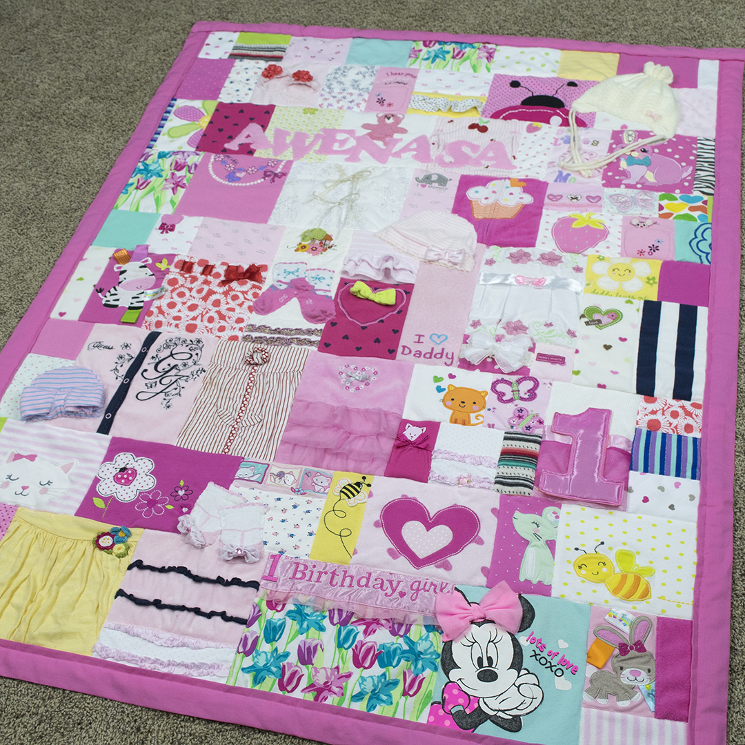 Quilt from Baby Clothes