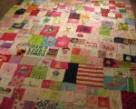 turn baby clothes into quilt