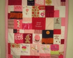 quilt made from old baby clothes