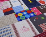 Quilt made from baby clothes