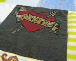 Quilt made from baby clothes