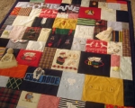 quilt made from old baby clothes