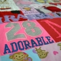 Quilt made from baby clothes