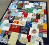 Quilt made from baby clothes