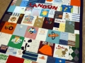 quilt made from baby clothes