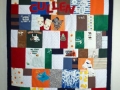 patchwork quilt from baby clothes
