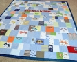 Quilt made from baby clothes