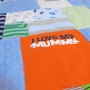 Quilt made from baby clothes
