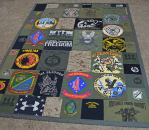 Military Memory Quilt - Military Uniforms