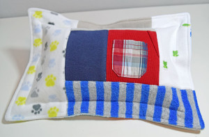 Quilt made from baby clothes