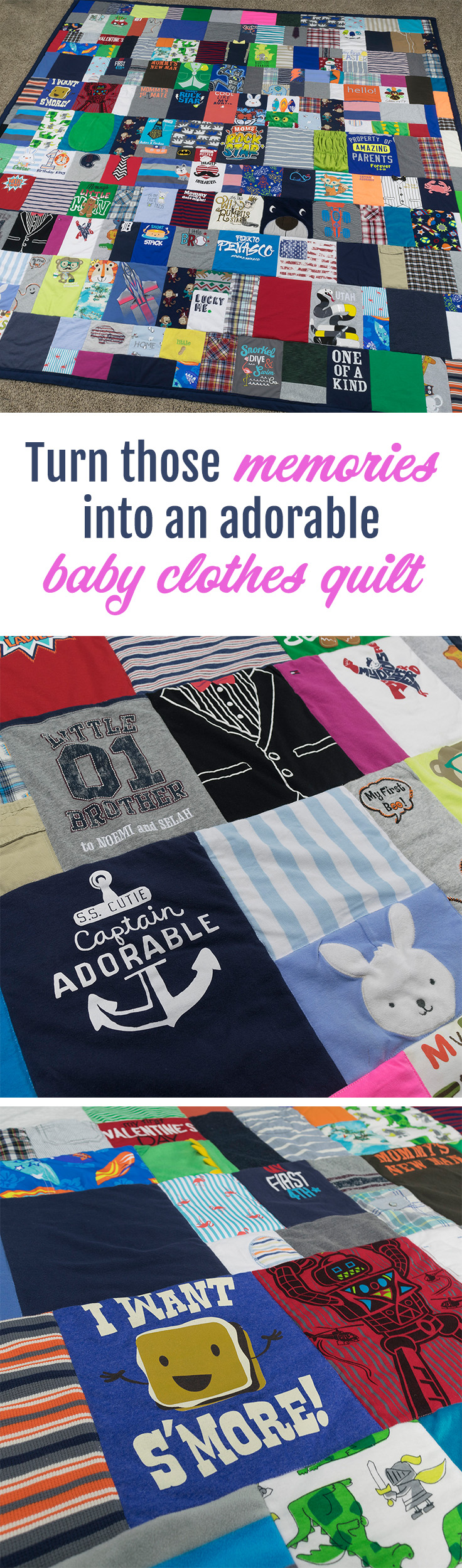 MUST DO with my kiddos clothes! This lady makes the cutest baby clothes quilts! jellybeanquilts.com