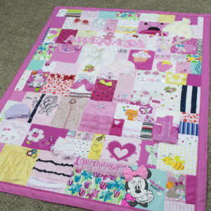 Quilt Made from Baby Clothes