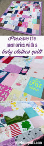 MUST DO with baby's first year clothes! Quilt from Baby Clothes - JellyBeanQuilts.com
